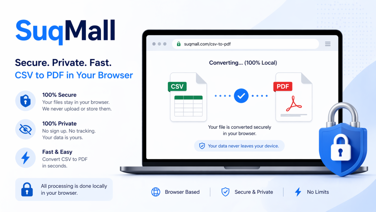 Free Online CSV To PDF Converter Web Tool Guide