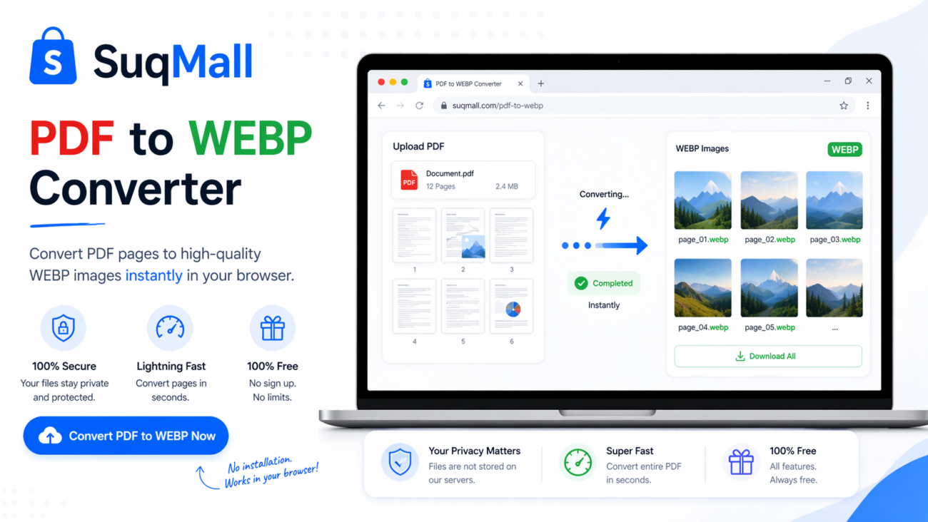 Free Online PDF To WEBP Converter Web Tool Guide