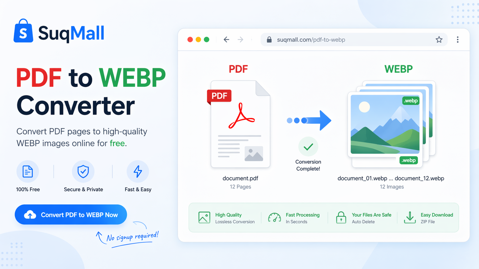 Free Online PDF To WEBP Converter Web Tool Guide