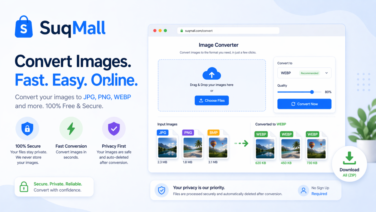 Free Online WEBP Converter Web Tool Guide: Optimize Your Images with SuqMall's Online Tool 5 Free Online WEBP Converter Web Tool Guide