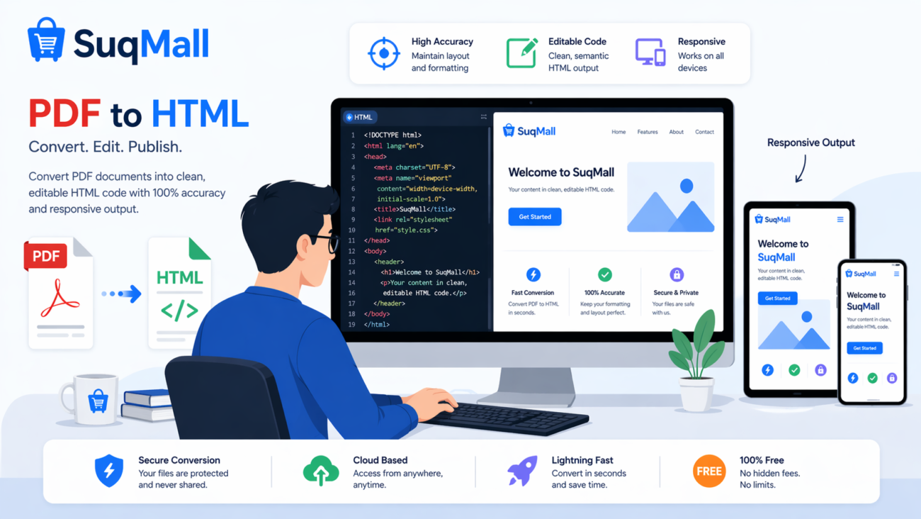 Free Online PDF to HTML Converter Web Tool Guide