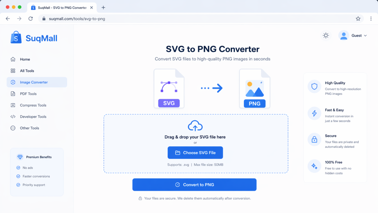 Free Online SVG To PNG Converter Web Tool Guide