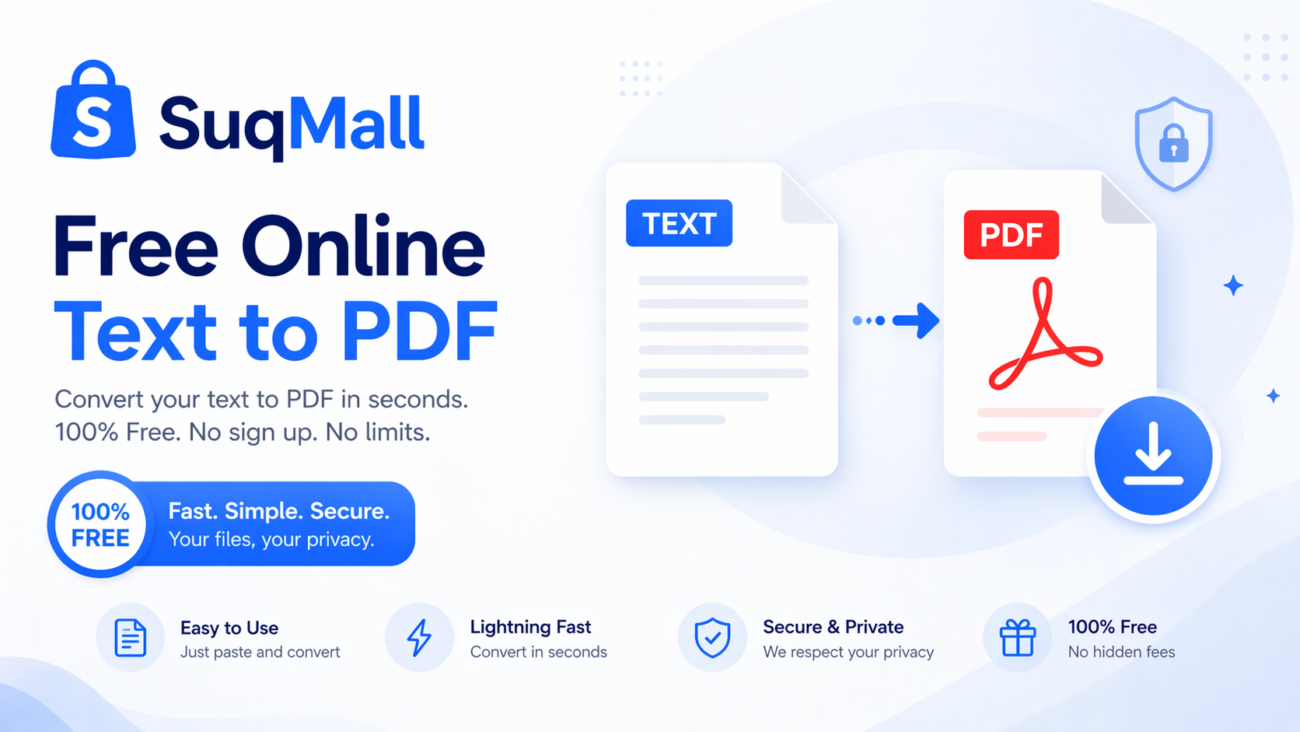 Free Online Text To PDF Converter Web Tool Guide