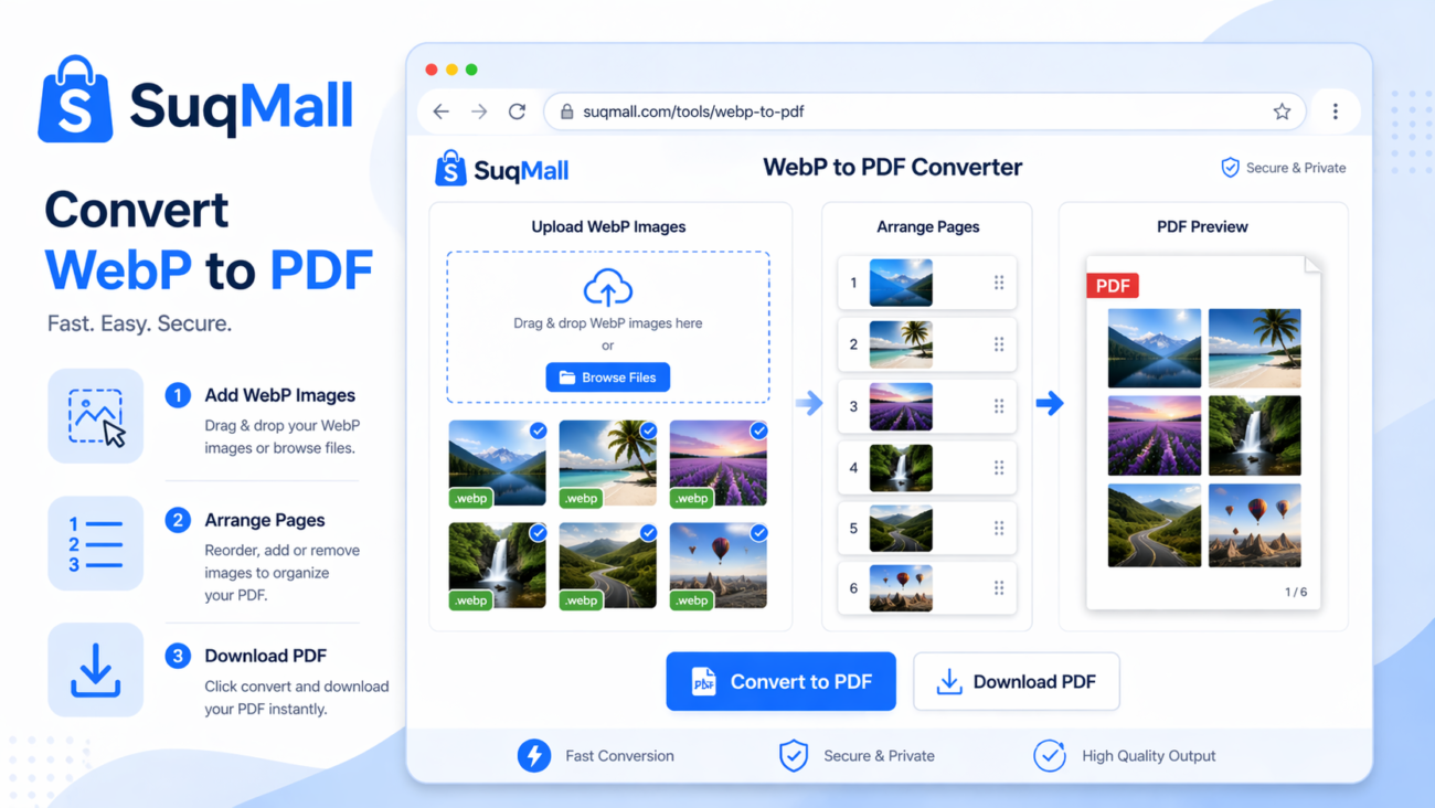 Free Online WEBP to PDF Converter Web Tool Guide
