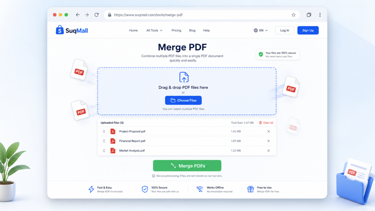 SuqMall Merge PDF Tool Guide