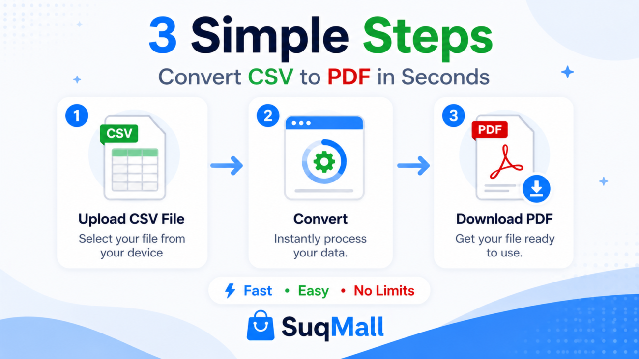 SuqMall CSV to PDF Tool Guide
