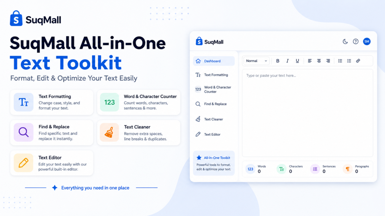 SuqMall Text Converter Tool Guide