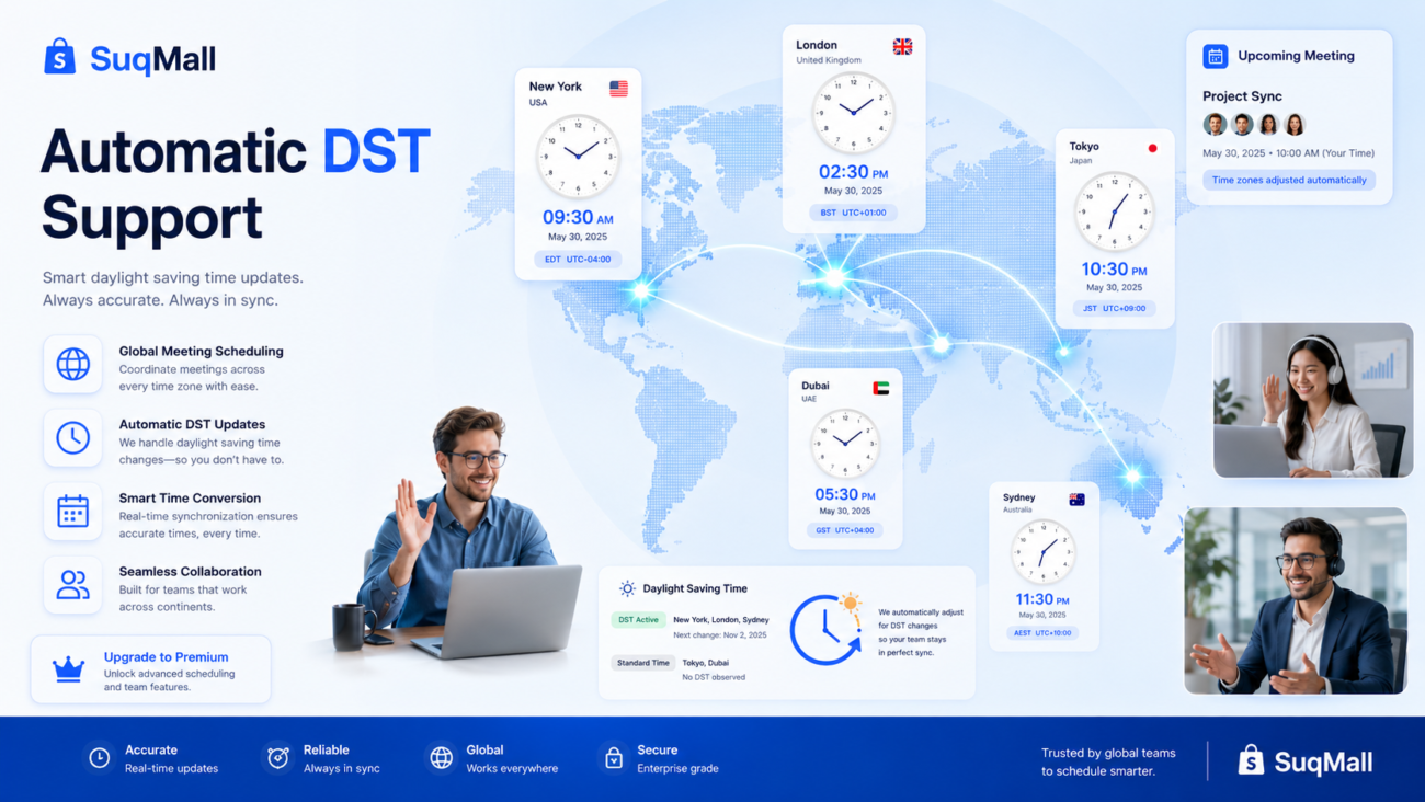 SuqMall Time Zone Converter Tool Guide