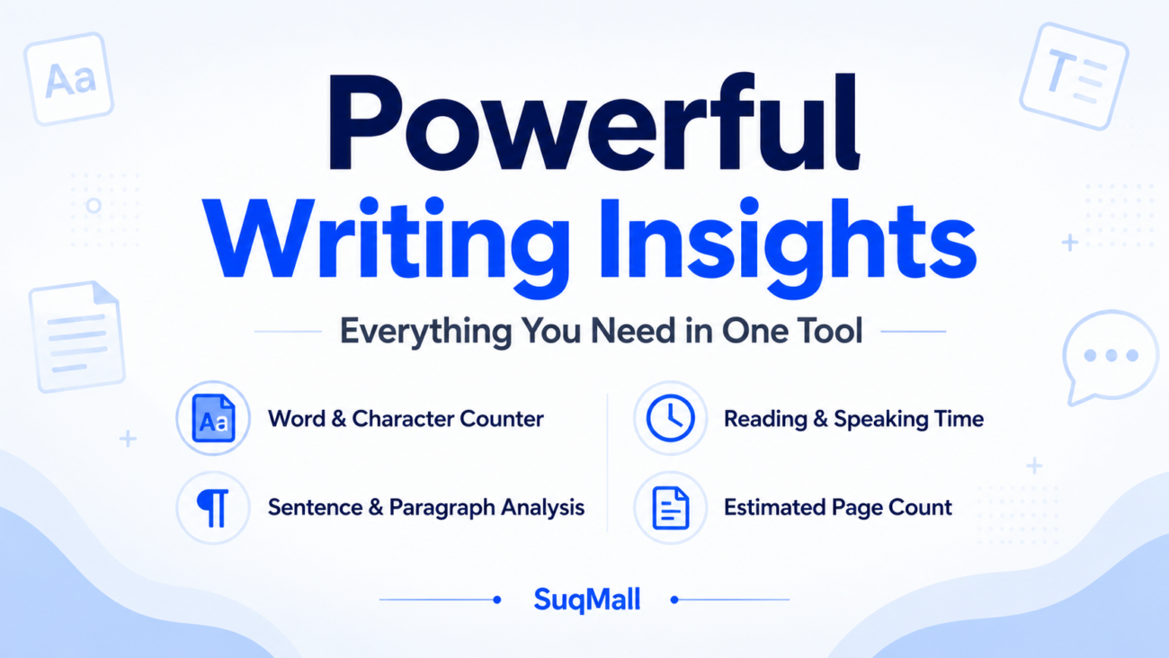 SuqMall Word Counter Tool Guide